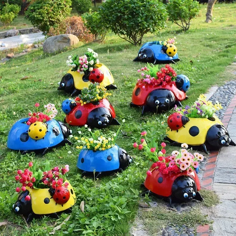 Garden Theme Ladybug Planters